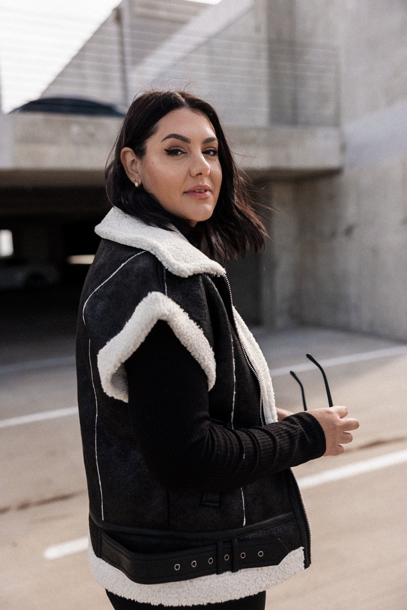 Sidney Faux Suede Moto Vest