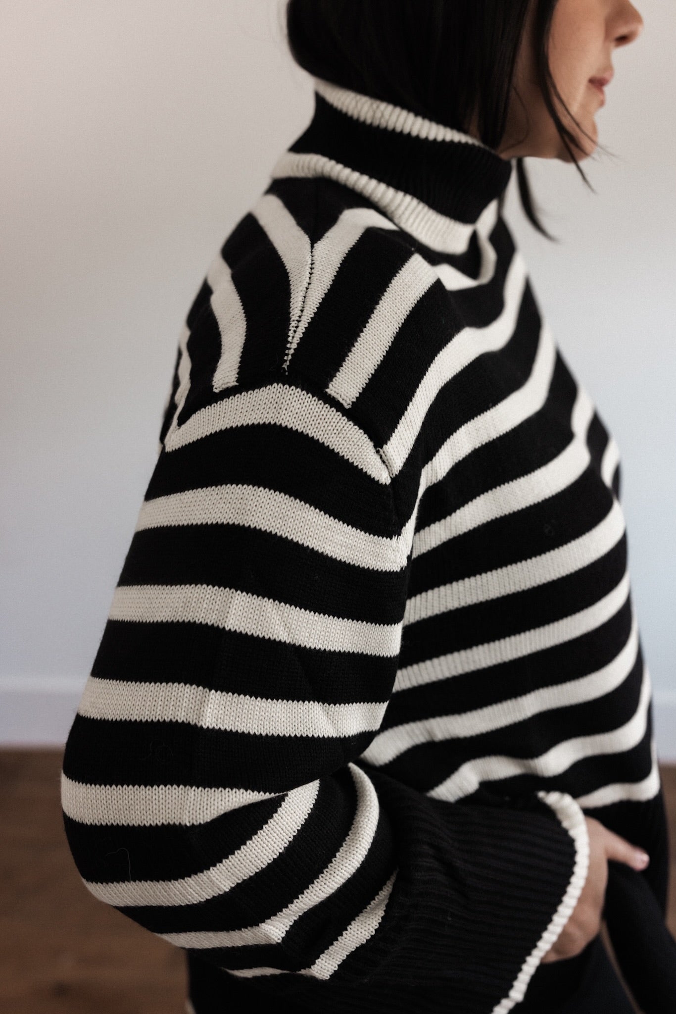 Striped Turtleneck Sweater