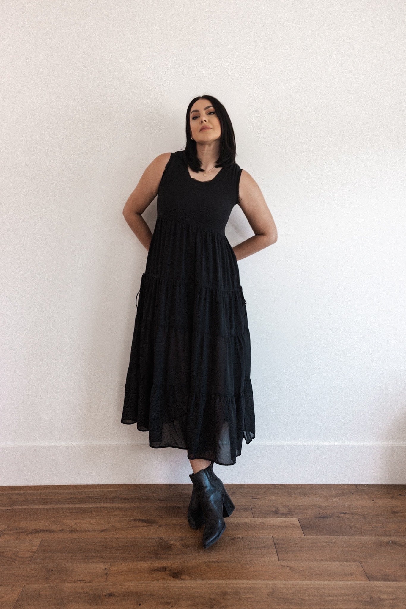 Chiffon Tiered Maxi Dress
