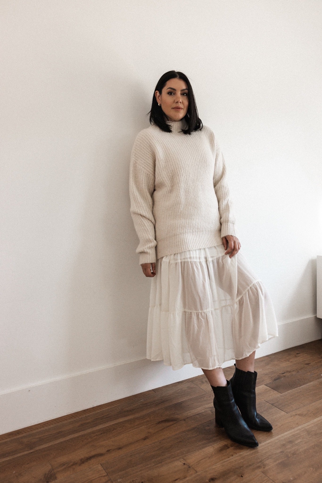 Isabel Wool Blend Mock Neck Sweater