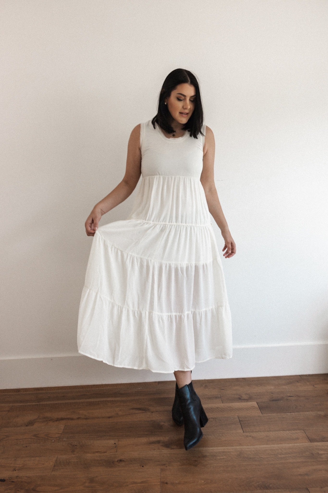 Chiffon Tiered Maxi Dress