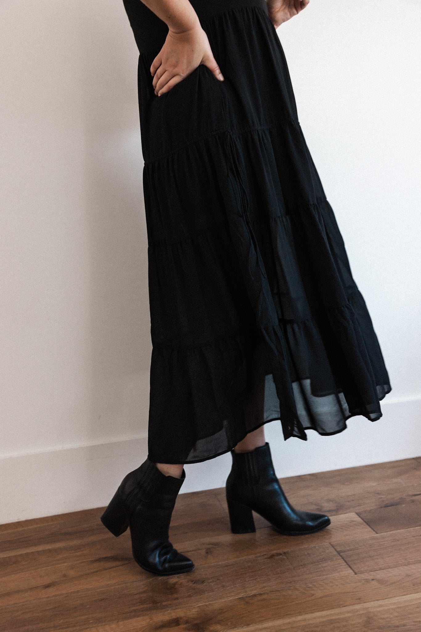Chiffon Tiered Maxi Dress