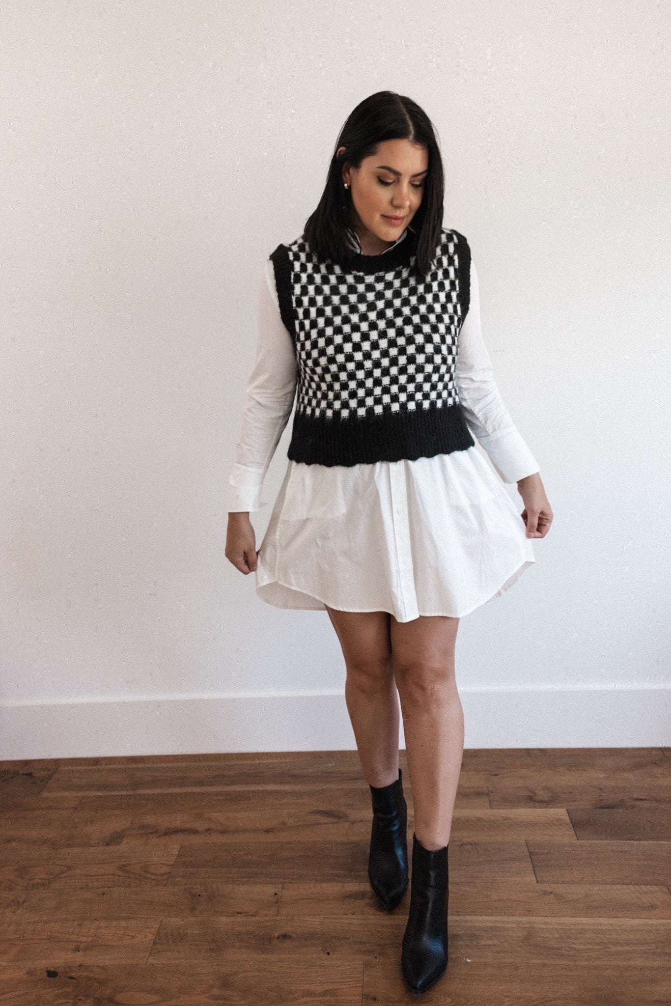 Checkerboard Sweater vest