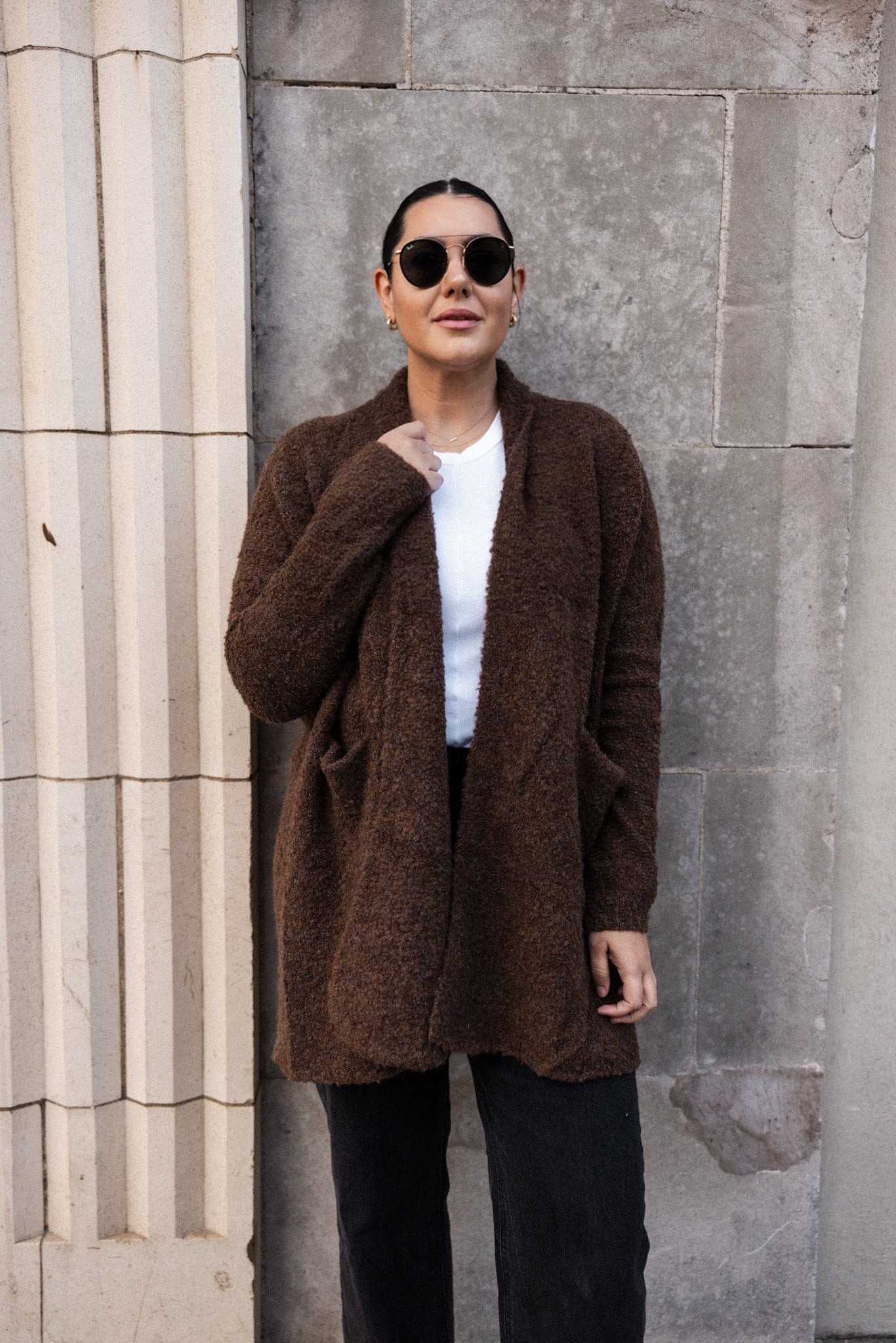 Open Front Shawl Cardigan