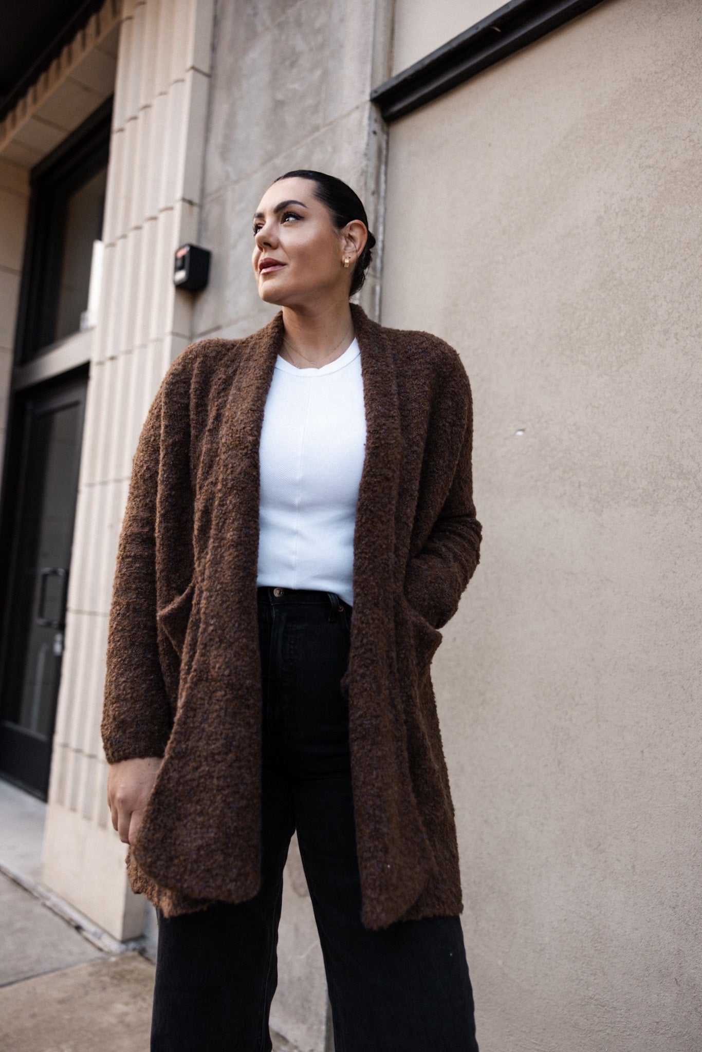 Open Front Shawl Cardigan