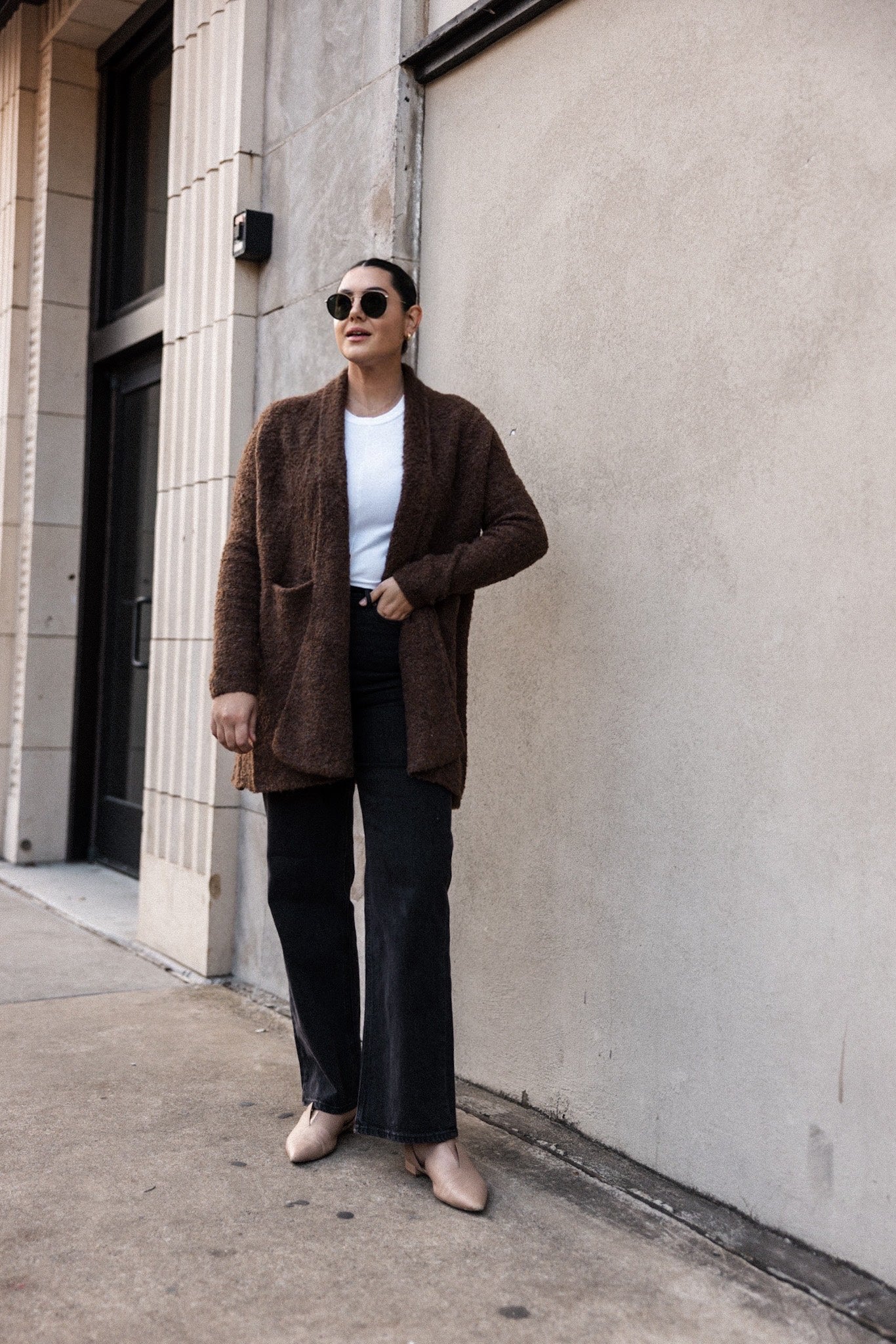 Open Front Shawl Cardigan