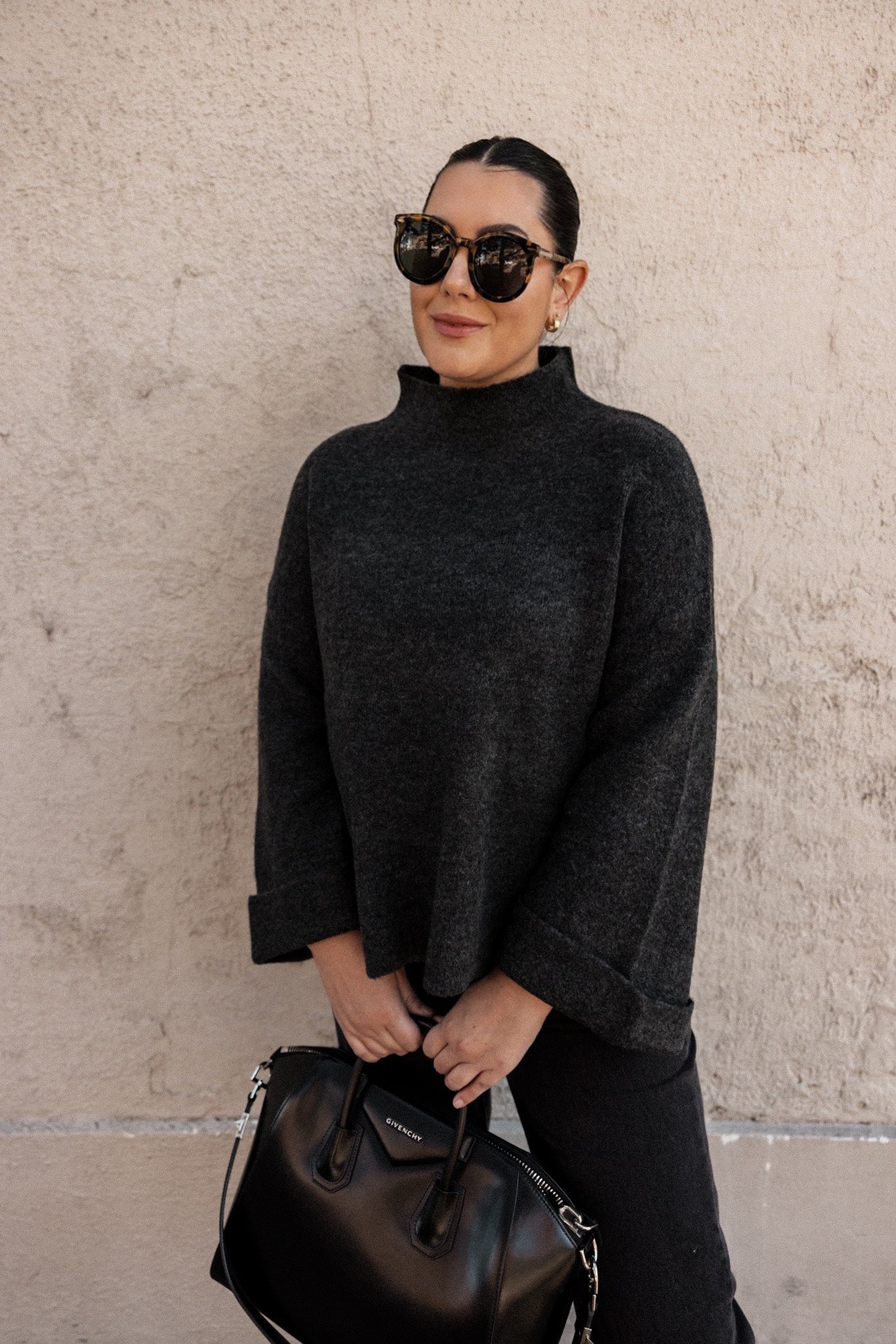 Mock Neck Boxy Sweater