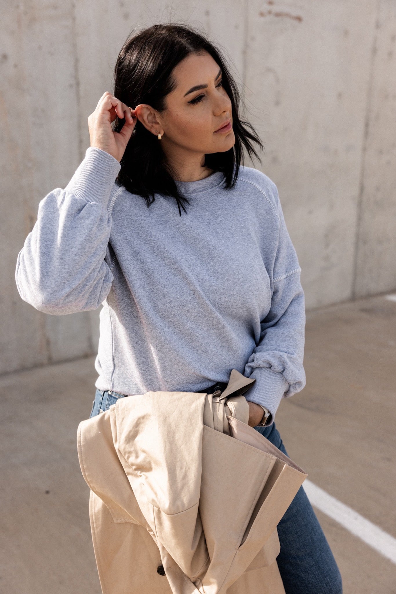 Contrast Trim Sweatshirt