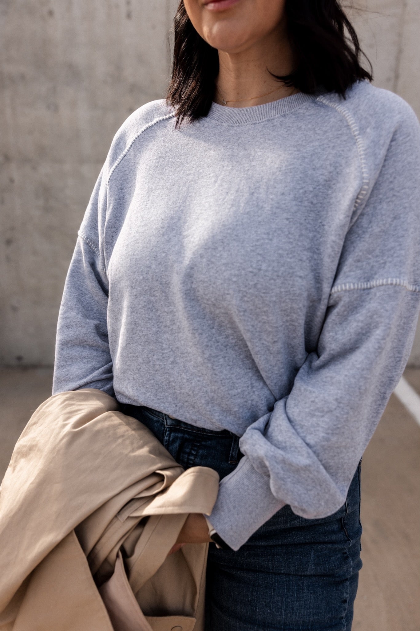 Contrast Trim Sweatshirt