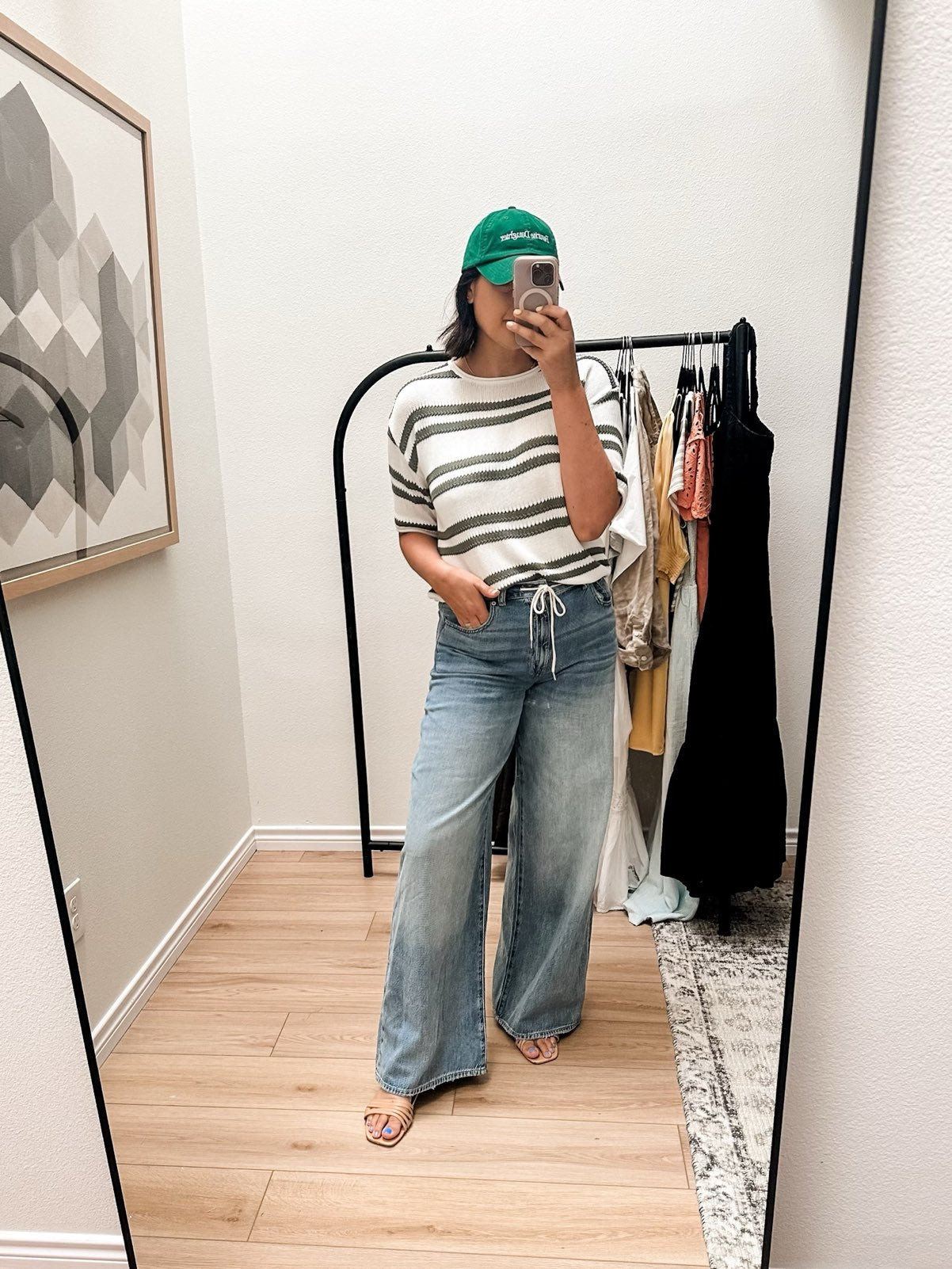 Superwide Leg Drawstring Jeans