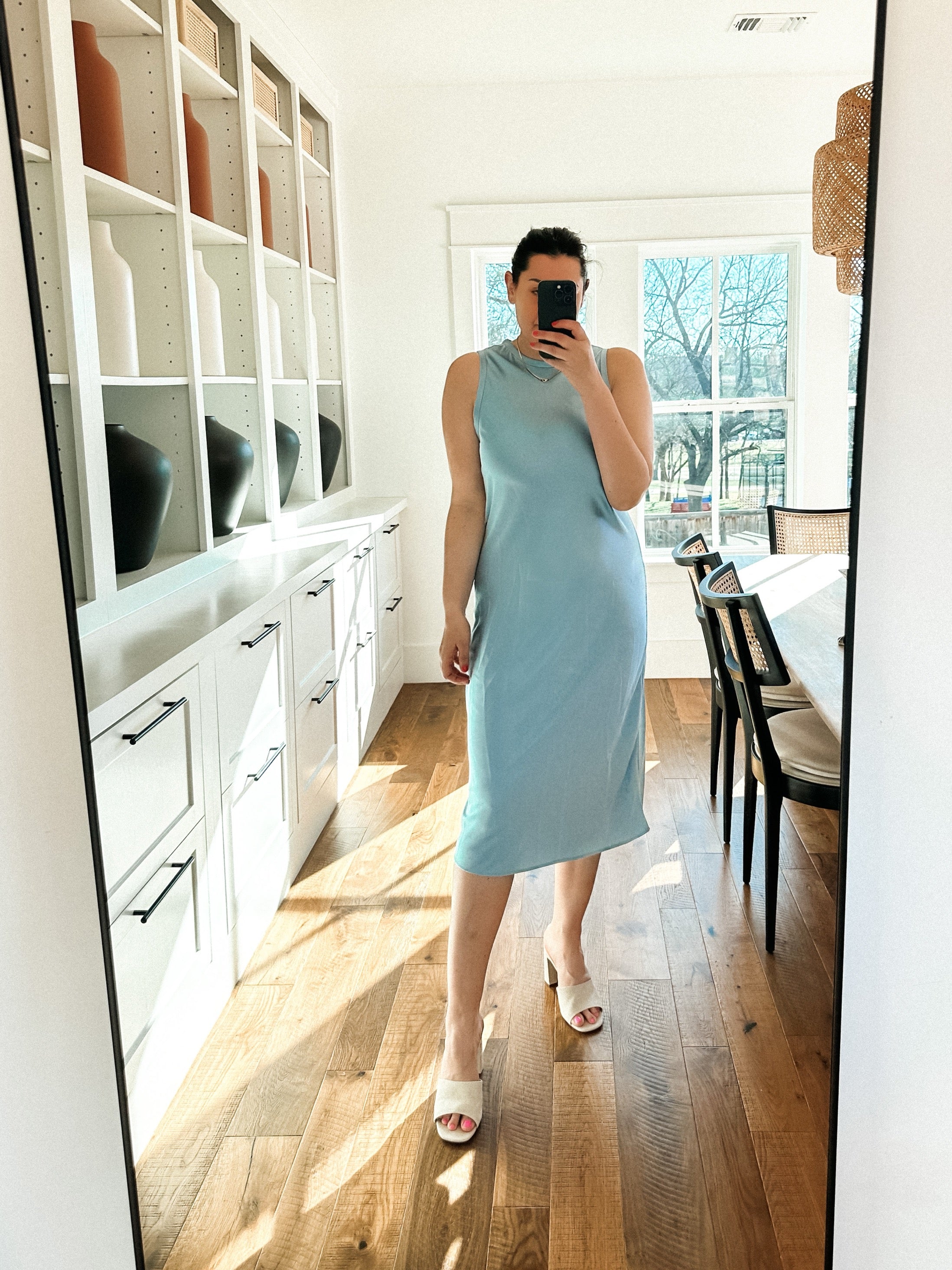 The Drop Pattie Block-Heeled Mule Sandal