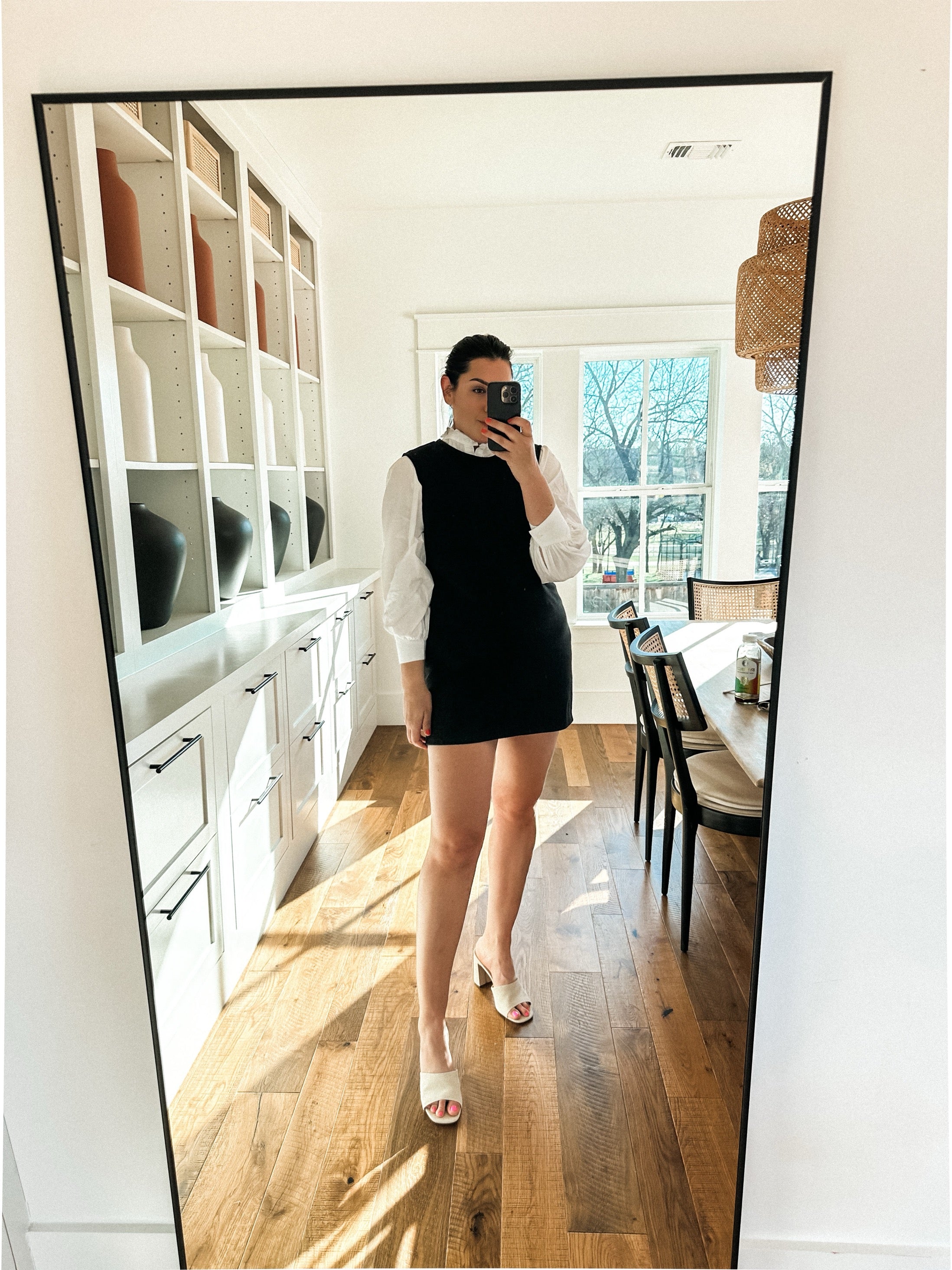 The Drop Pattie Block-Heeled Mule Sandal