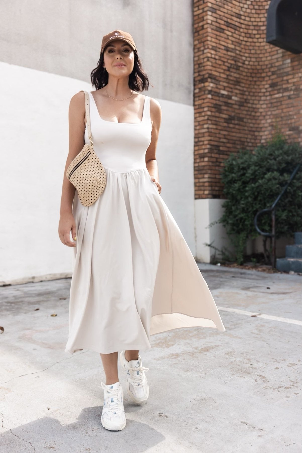 Effortless Square Neck Midi Dress