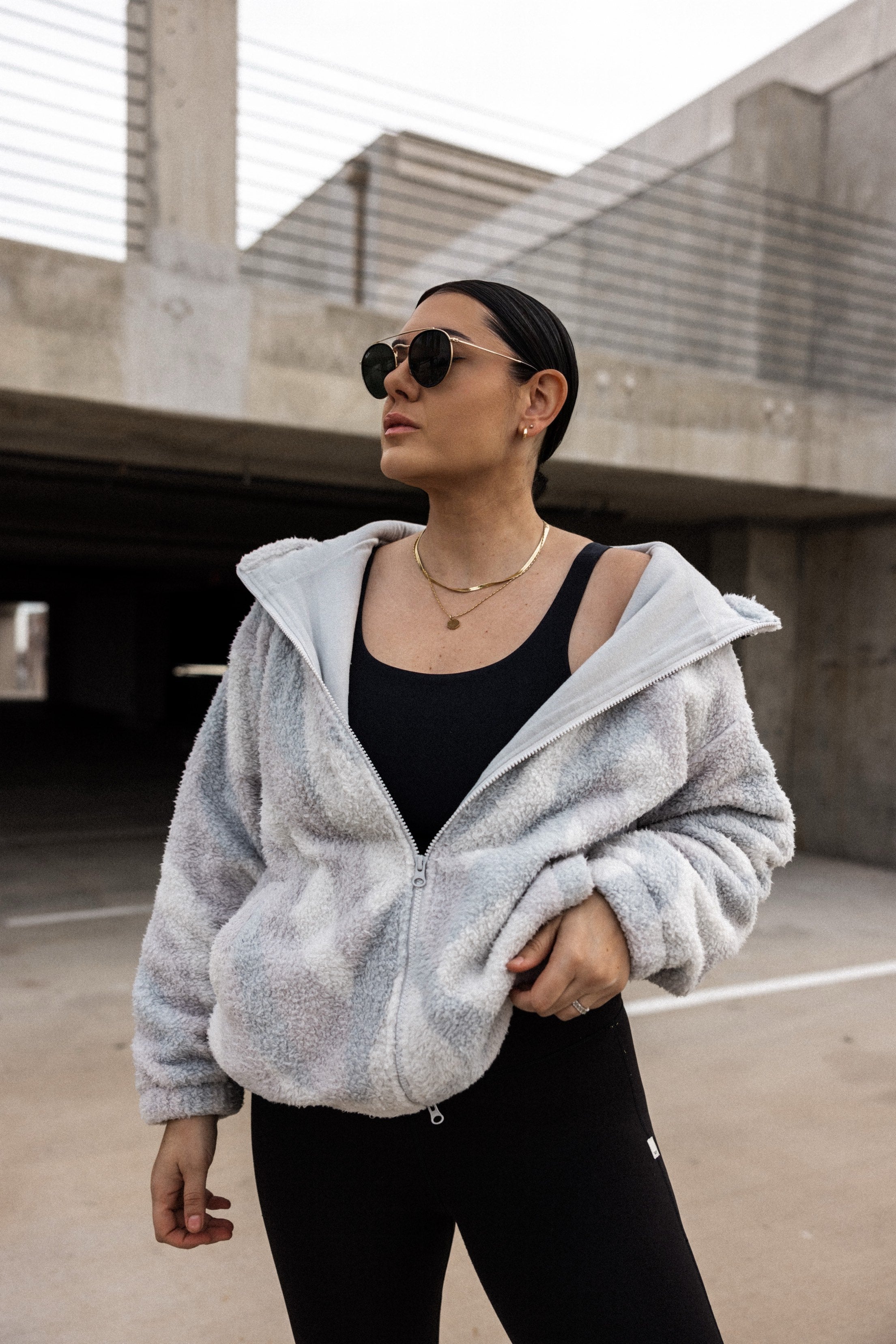 Cloud Soft Boxy Fleece Hooded Jacket