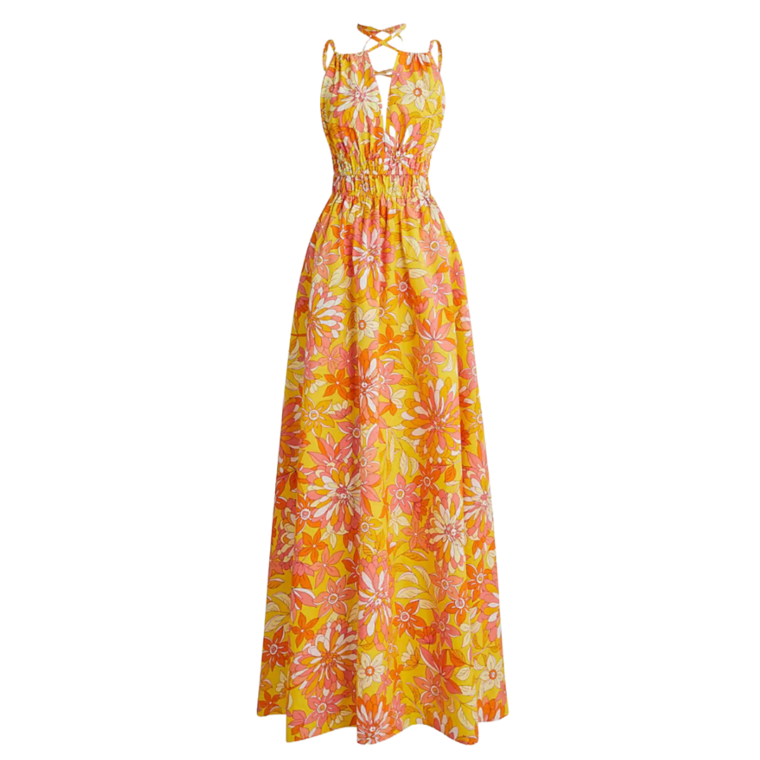 Collection V-neck Double-strap Maxi Dress
