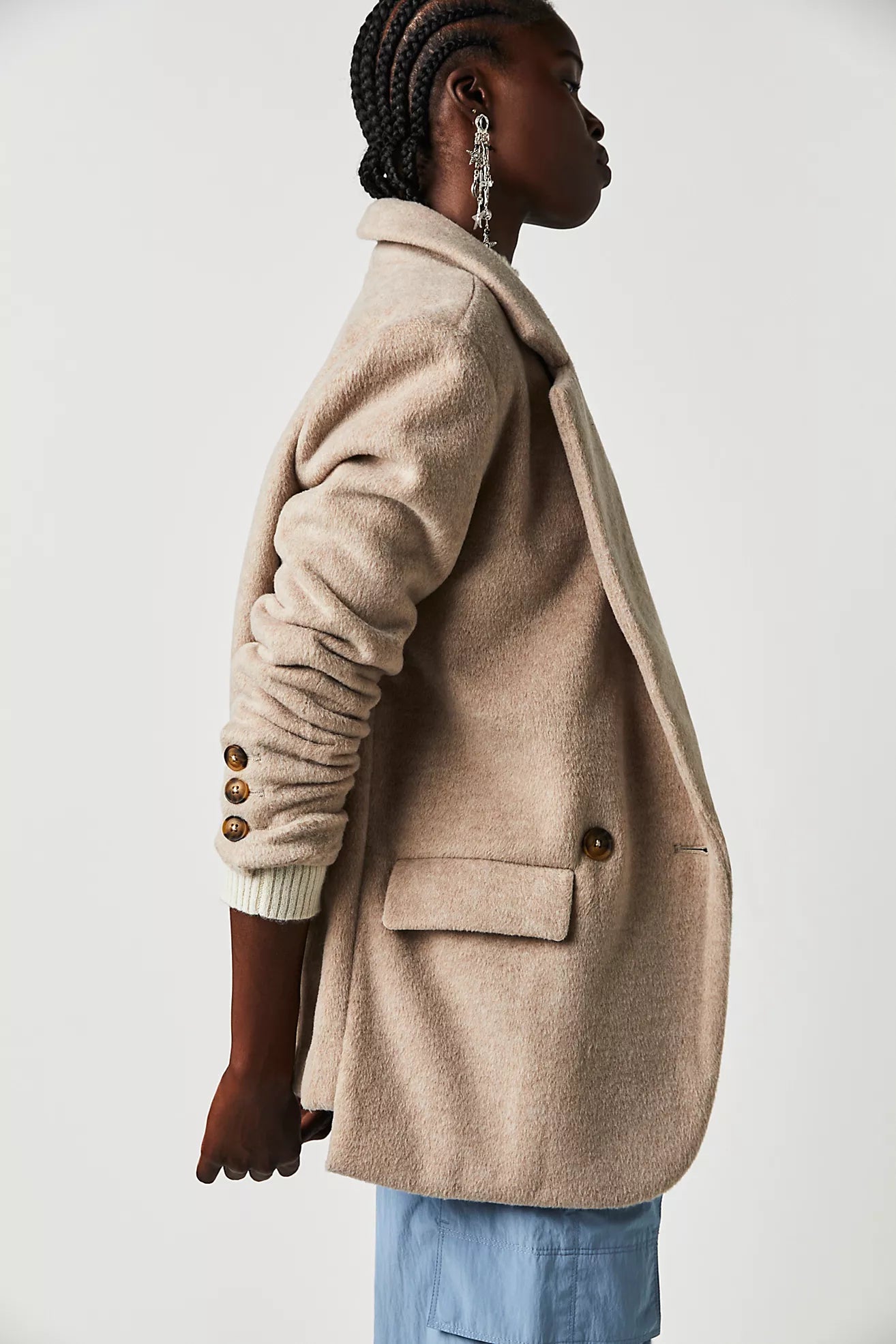 Mari Solid Blazer Coat