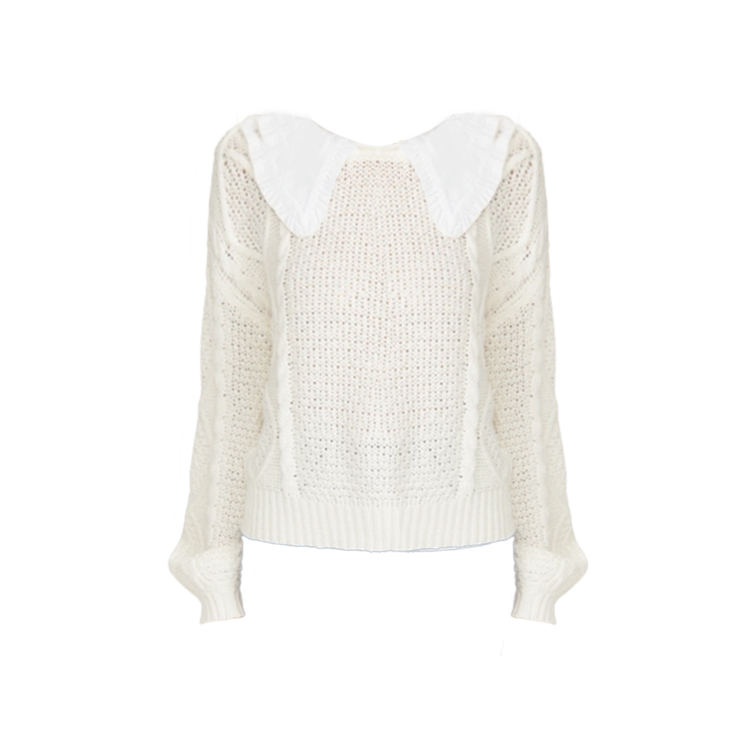 Dinah Collared Cable Sweater