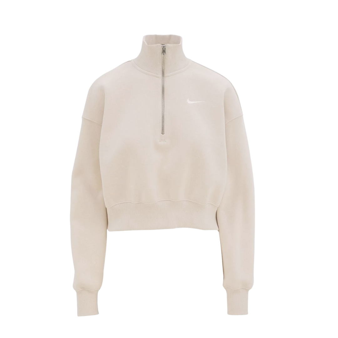 Half Zipped Cropped Sweatshirt