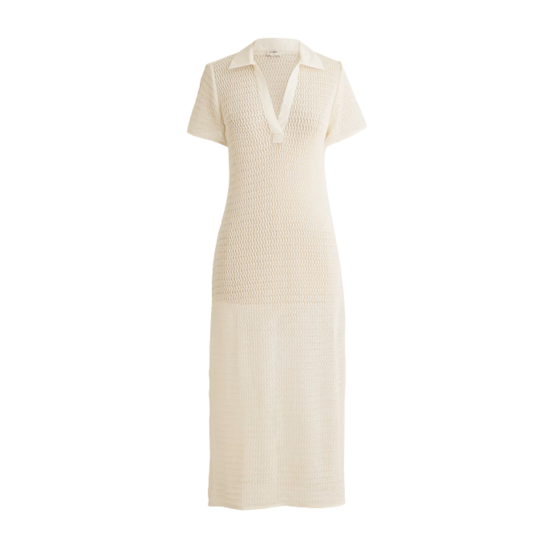 Collared crochet cover-up