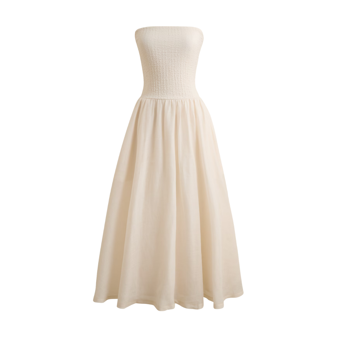 Strapless mixy dress
