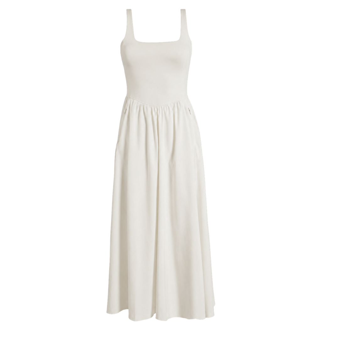 Effortless Square Neck Midi Dress