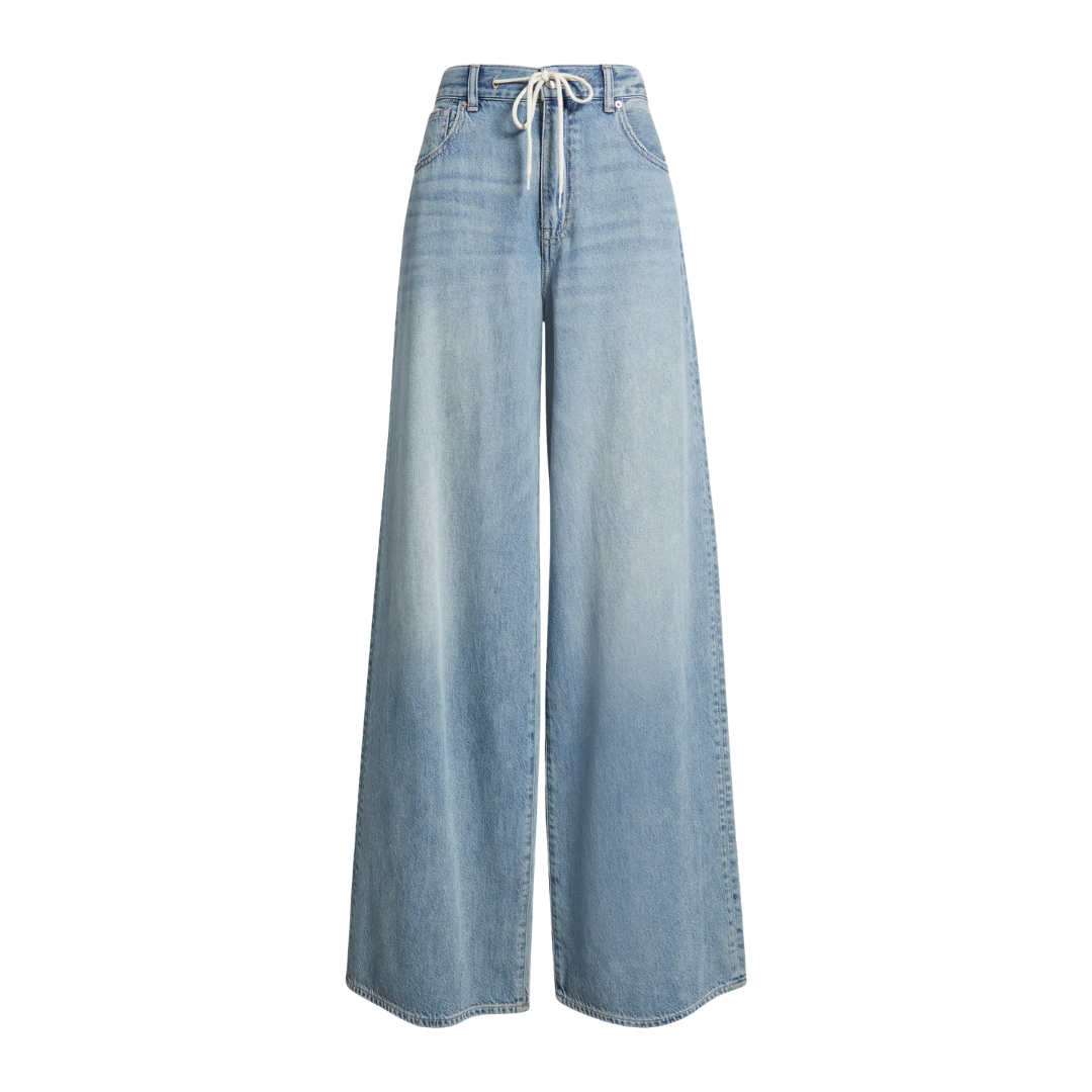 Superwide Leg Drawstring Jeans