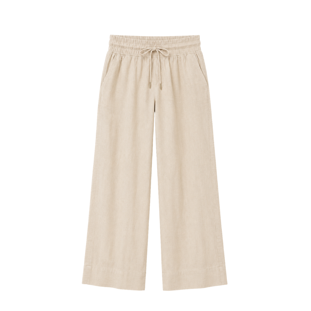 100% European Linen Wide Leg Pants