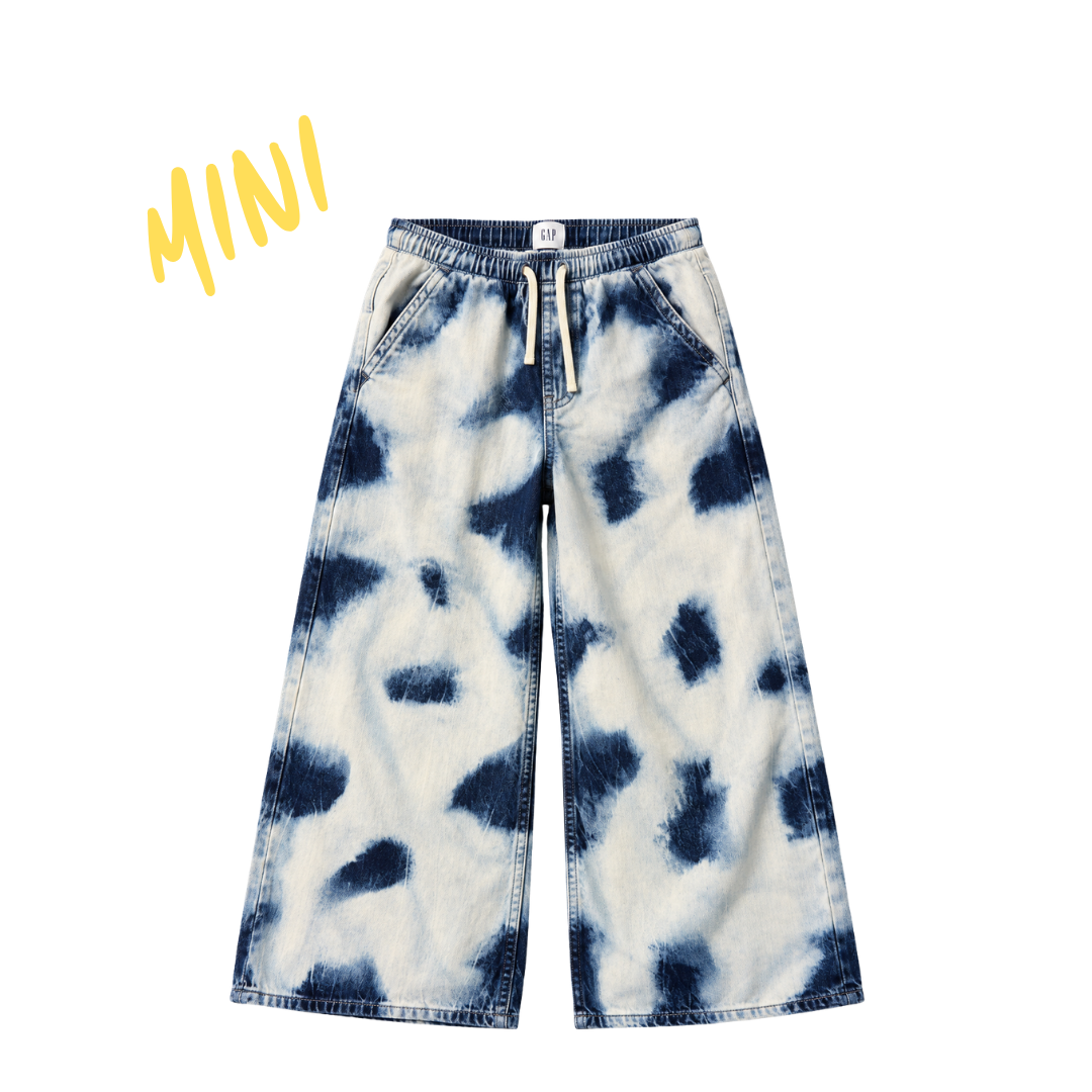 UltraSoft Denim Tie-Dye Easy Baggy Trousers