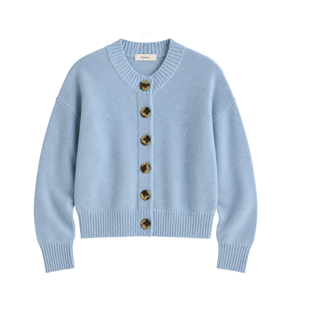 100% Organic Cotton Cropped Cardigan