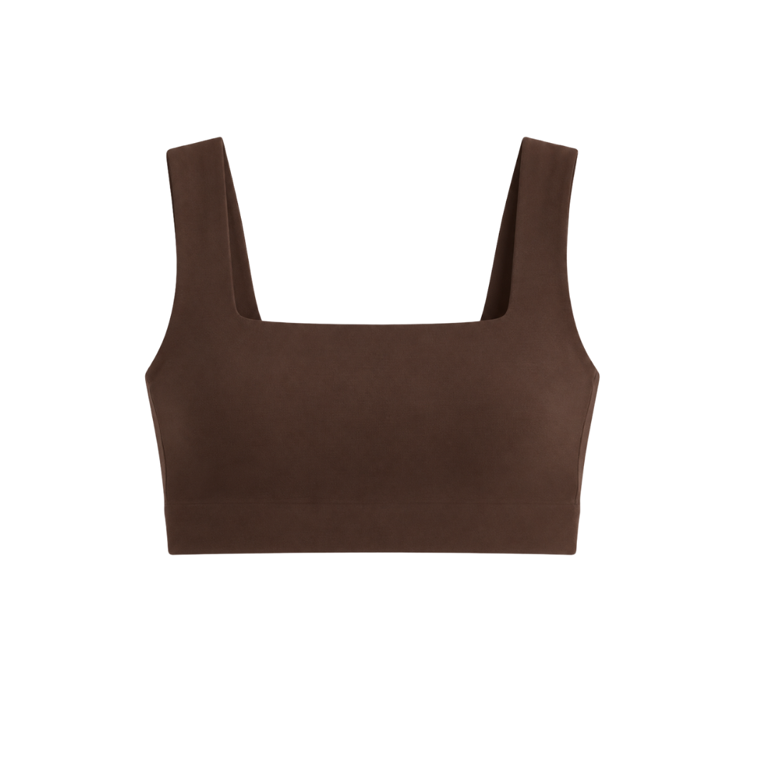 Cropped Square Neck Shelf Tank