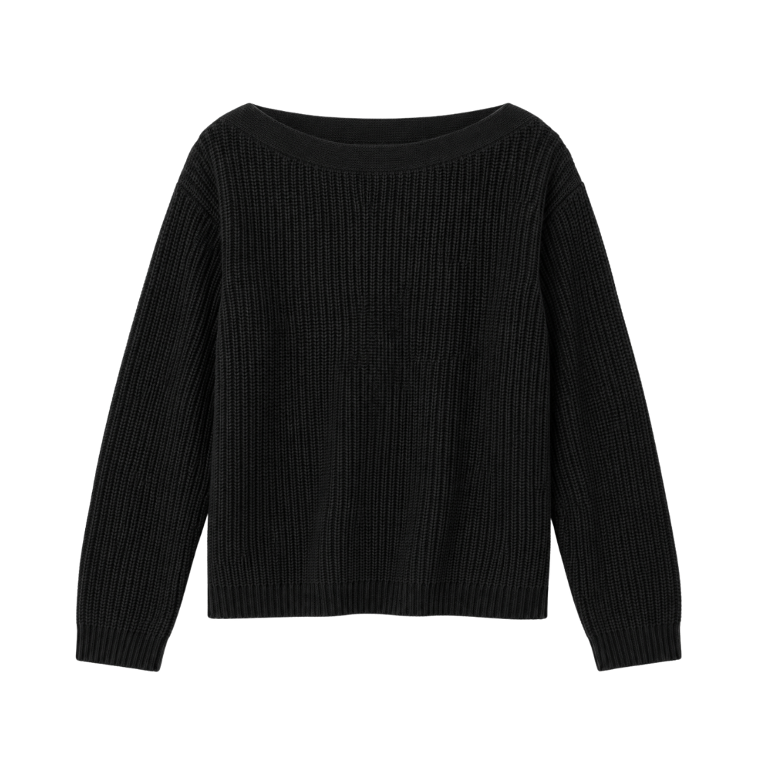 100% Organic Cotton Fisherman Boatneck Sweater