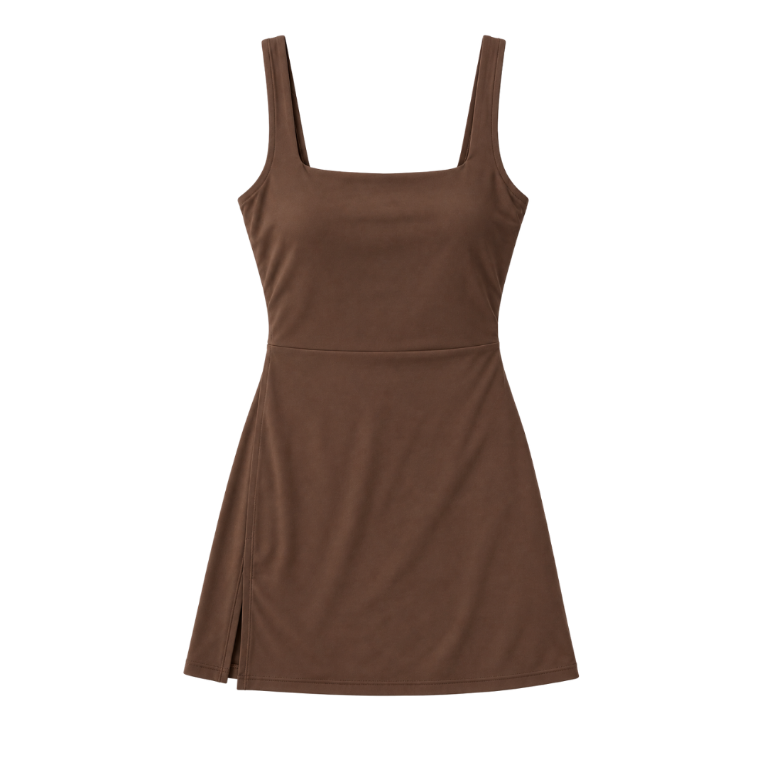 Square Neck Activewear Dress