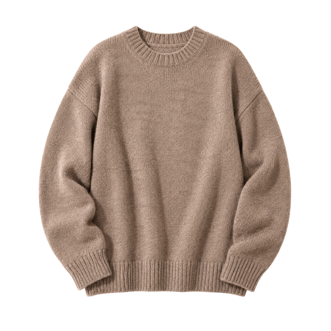 Oversized Crewneck Tunic Sweater