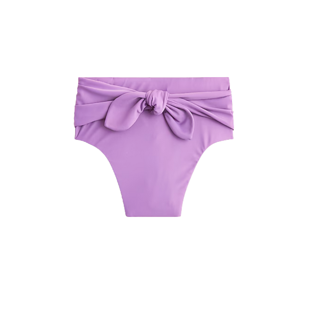 Tie high-rise bikini bottom