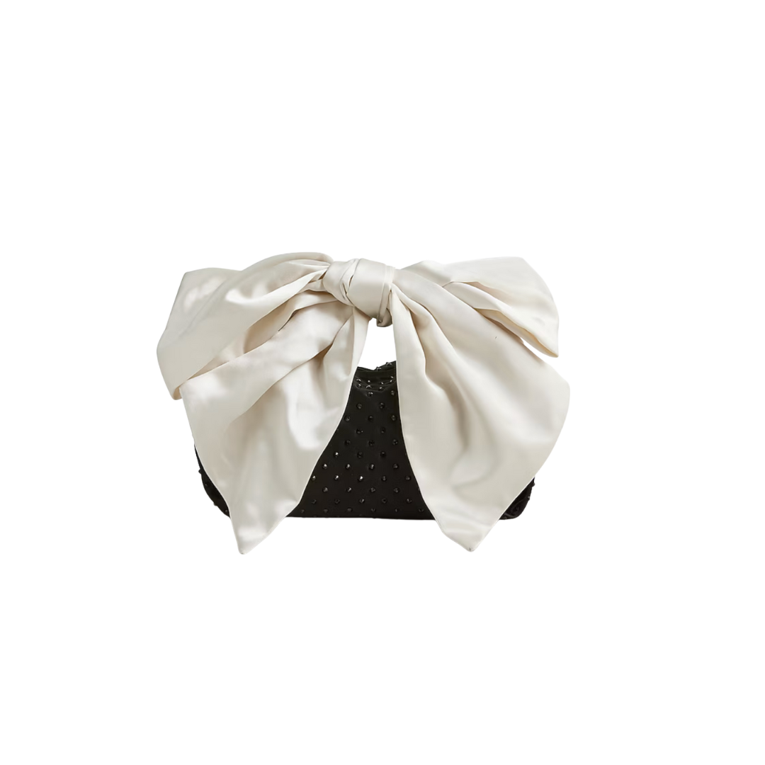 Geneva bow bag in satin