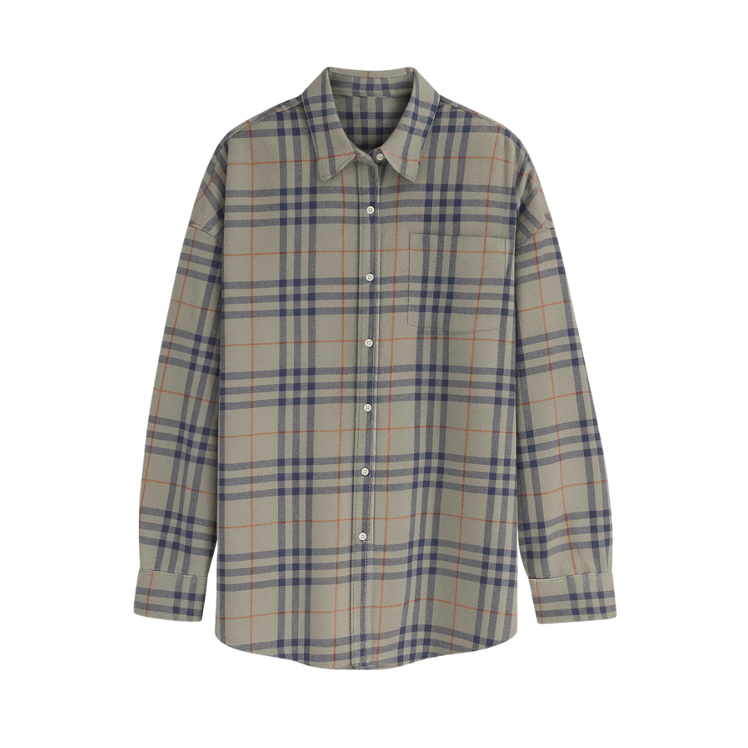 Oversized Checked Flannel Shirt
