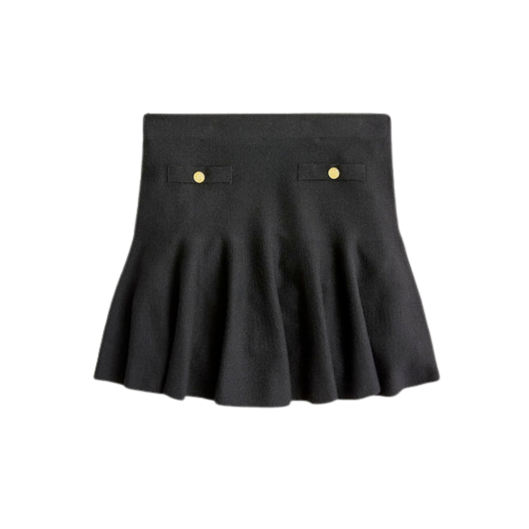 A-line mini sweater-skirt in merino wool