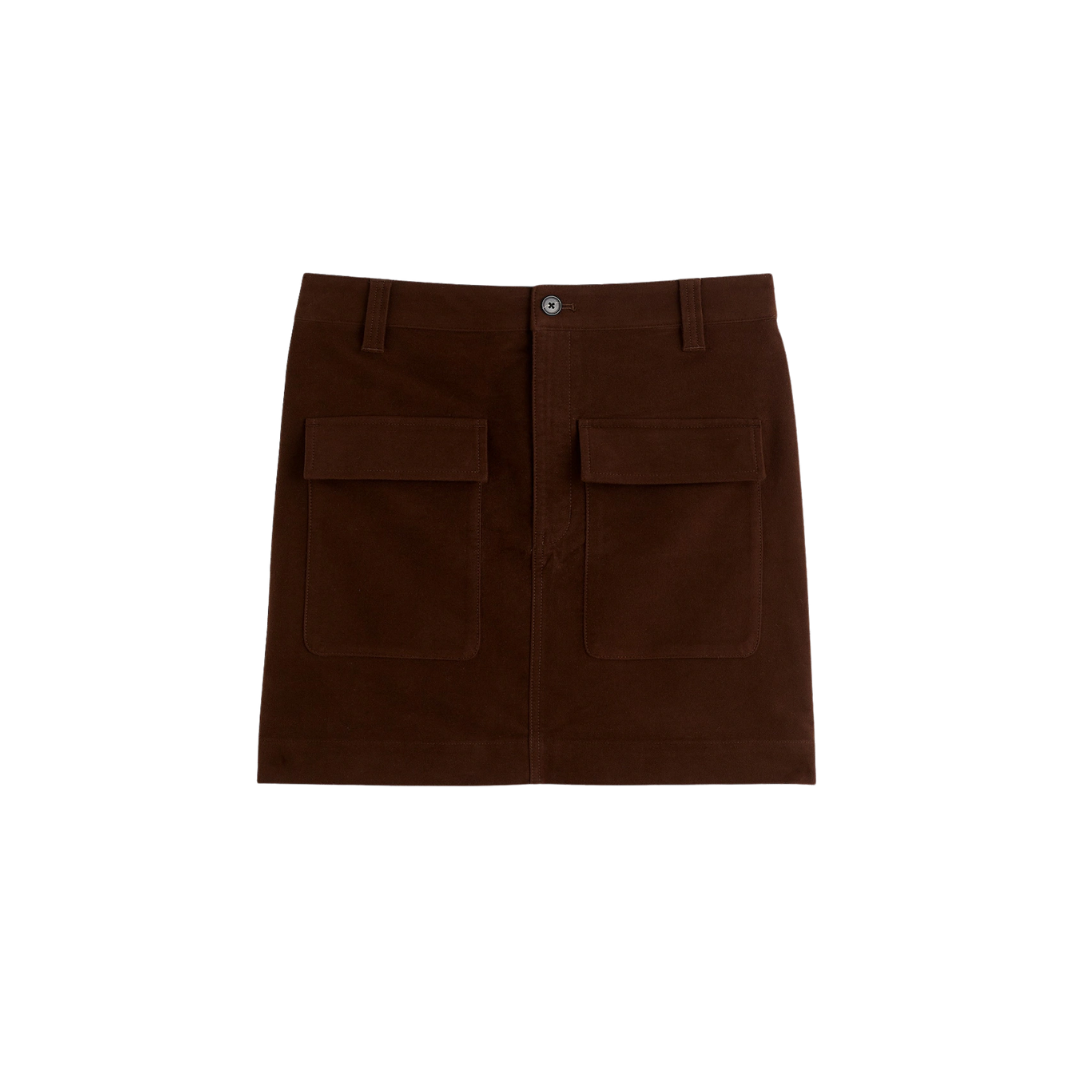Utility Mini Skirt in Moleskin