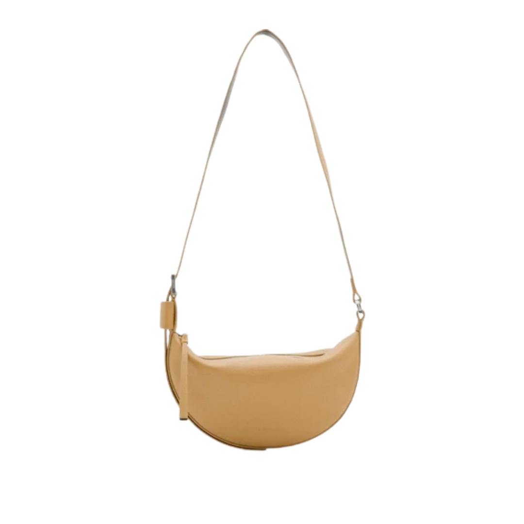 Half Moon Leather Crossbody Bag