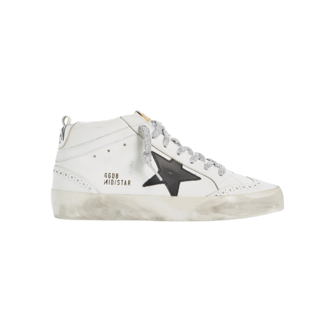 Mid Star Leather Wing-Tip Sneakers