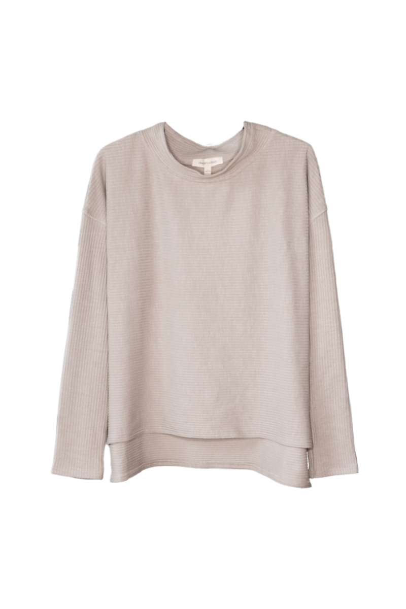Rib Knit High Neck Top