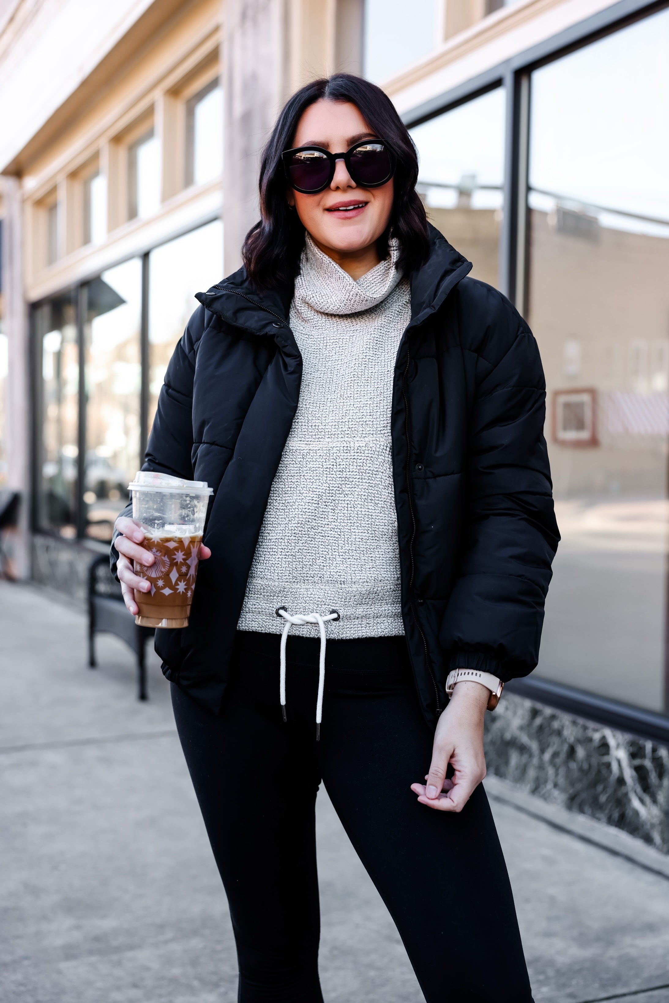 Restful Bouclé Funnel Neck Pullover