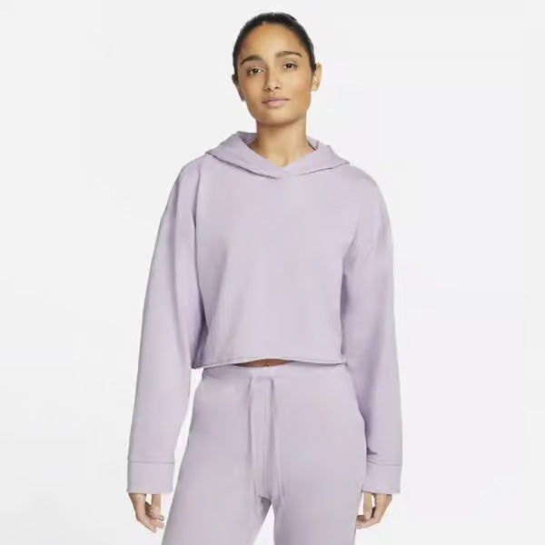 Yoga Luxe Fleece Cropped Hoodie