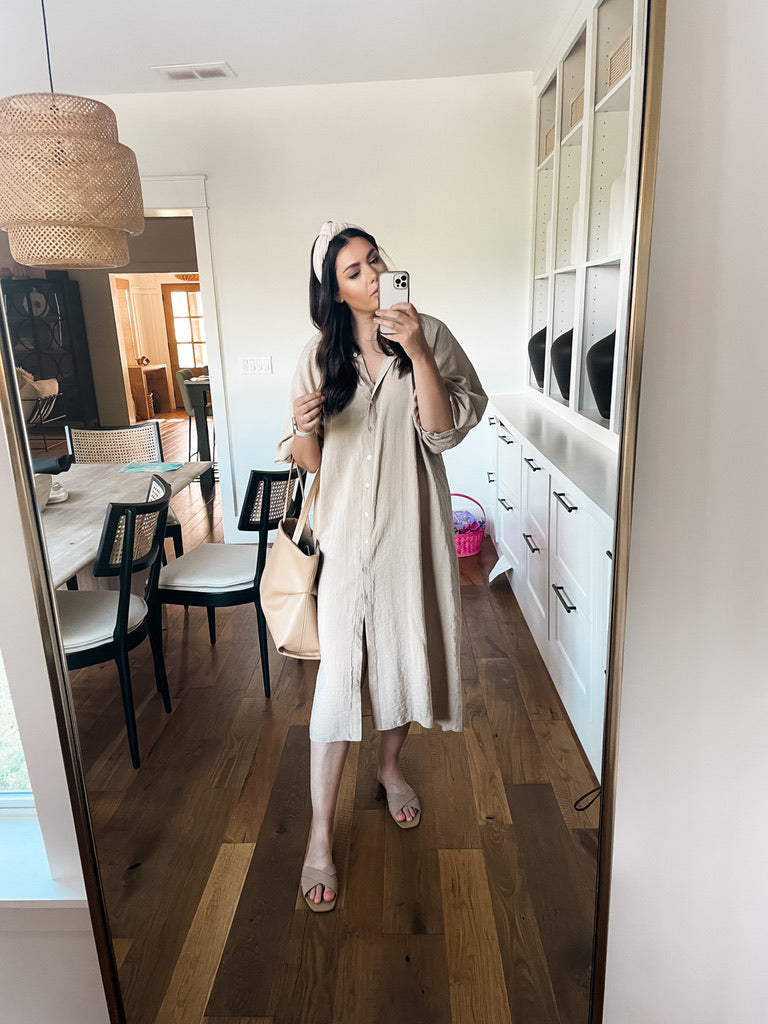 Ballon Sleeve Maxi Dress