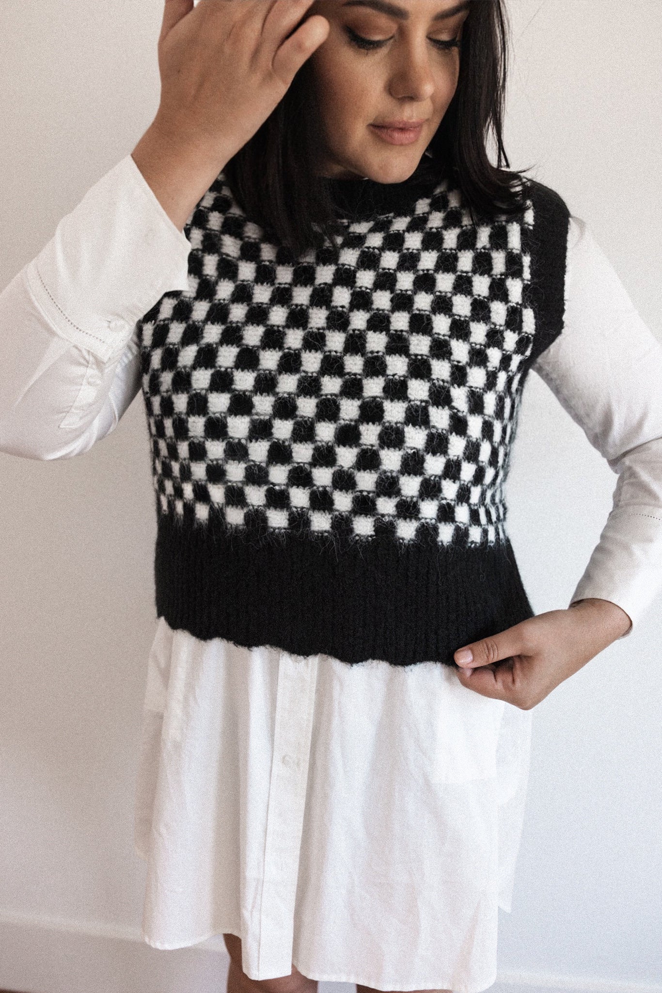 Checkerboard Sweater vest