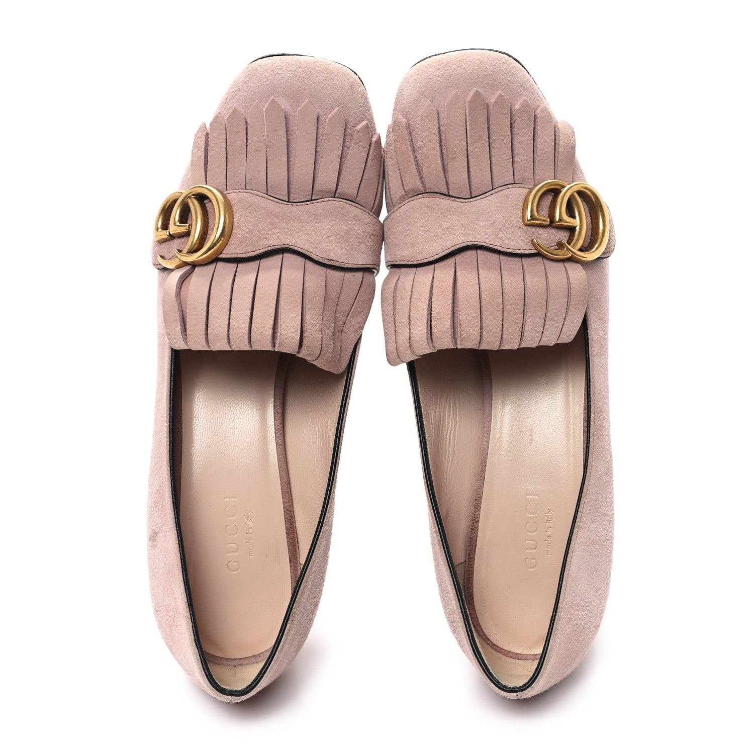 GG Marmont Fringe 50mm Loafer Pumps