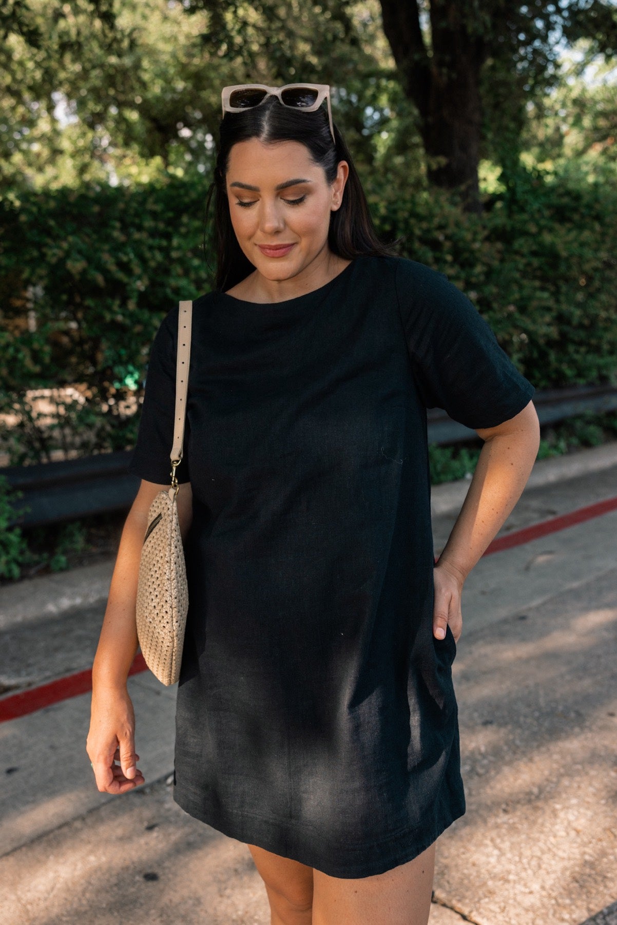 Linen-Blend T-Shirt Dress