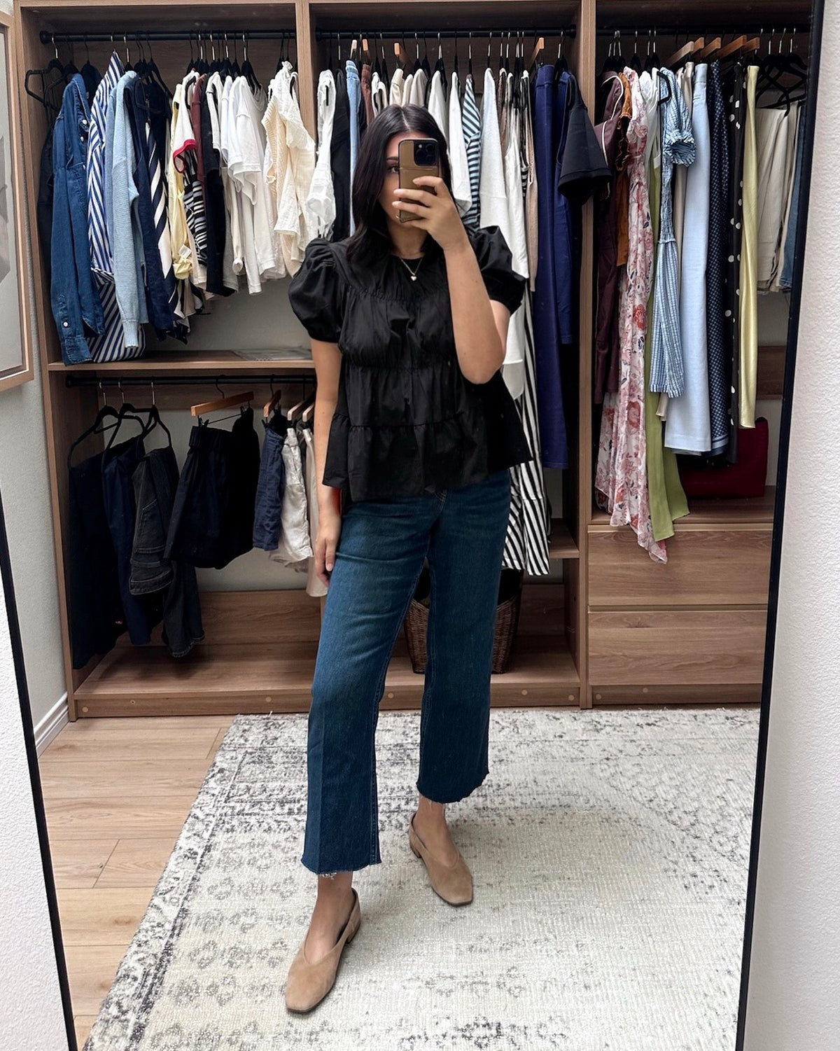 Puff Sleeve Peplum Blouse