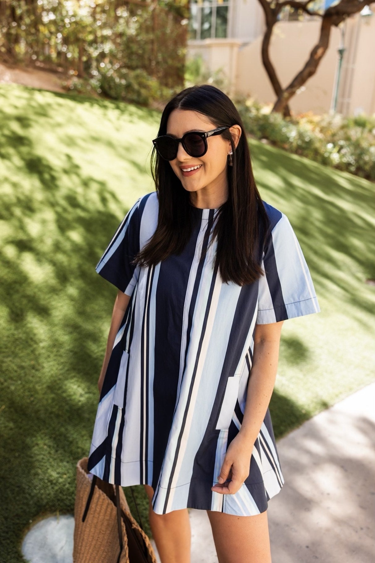 The Emmy Short-Sleeve Swing Mini Dress