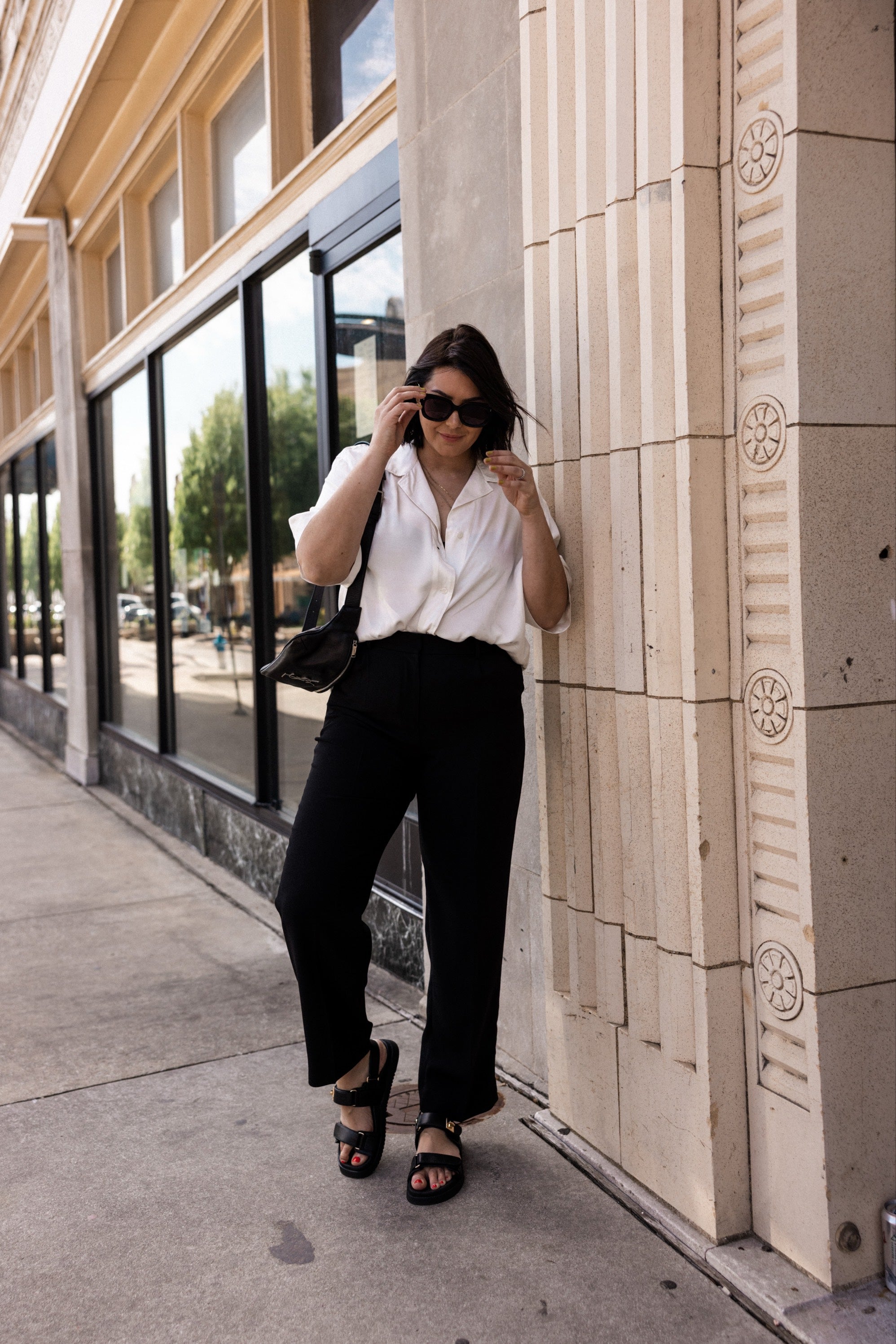 Essential pant in city crepe